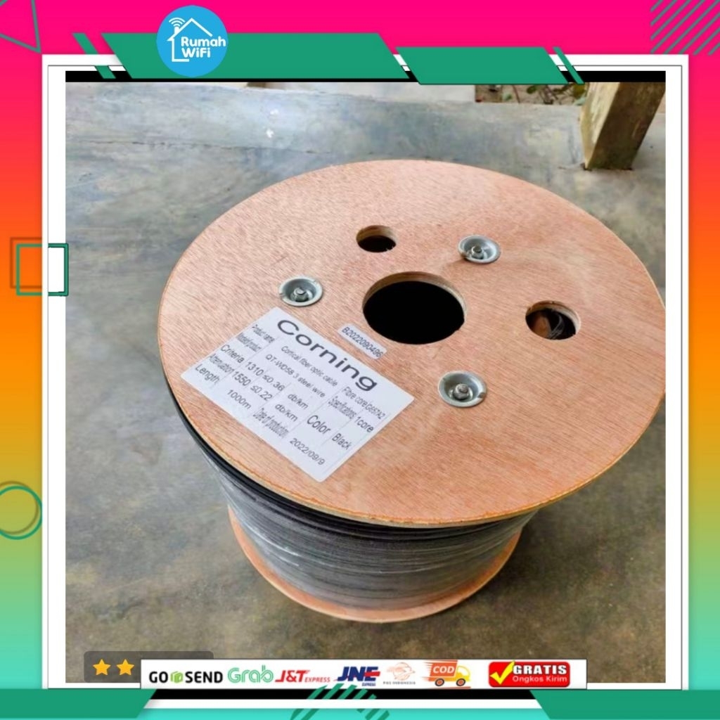 Kabel fiber optik | Kabel fiber corning | kabel fo Dropcore | kabel fo 1 core | kabel 1 core 3 selin