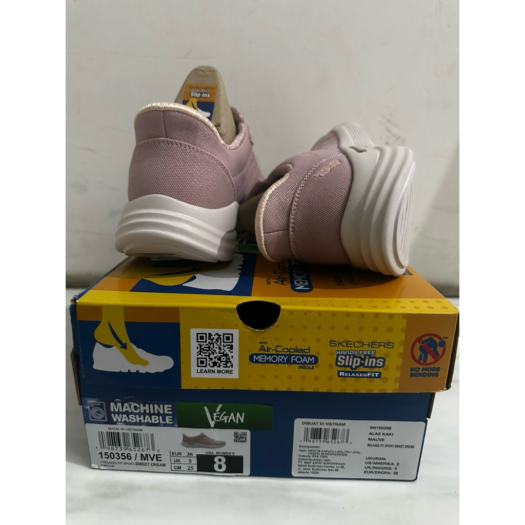 skechers wanita women 38 relaxed fit sport sweet dream