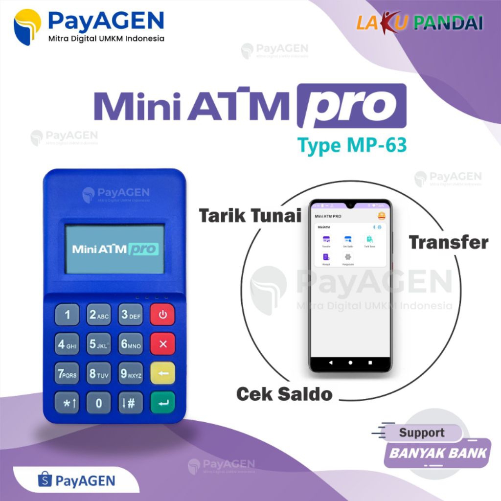 EDC Mini ATM PRO || EDC SAKU || Mesin EDC Mini ATM BukuAGEN - Original 100% Bergaransi ✅ || Untuk Us