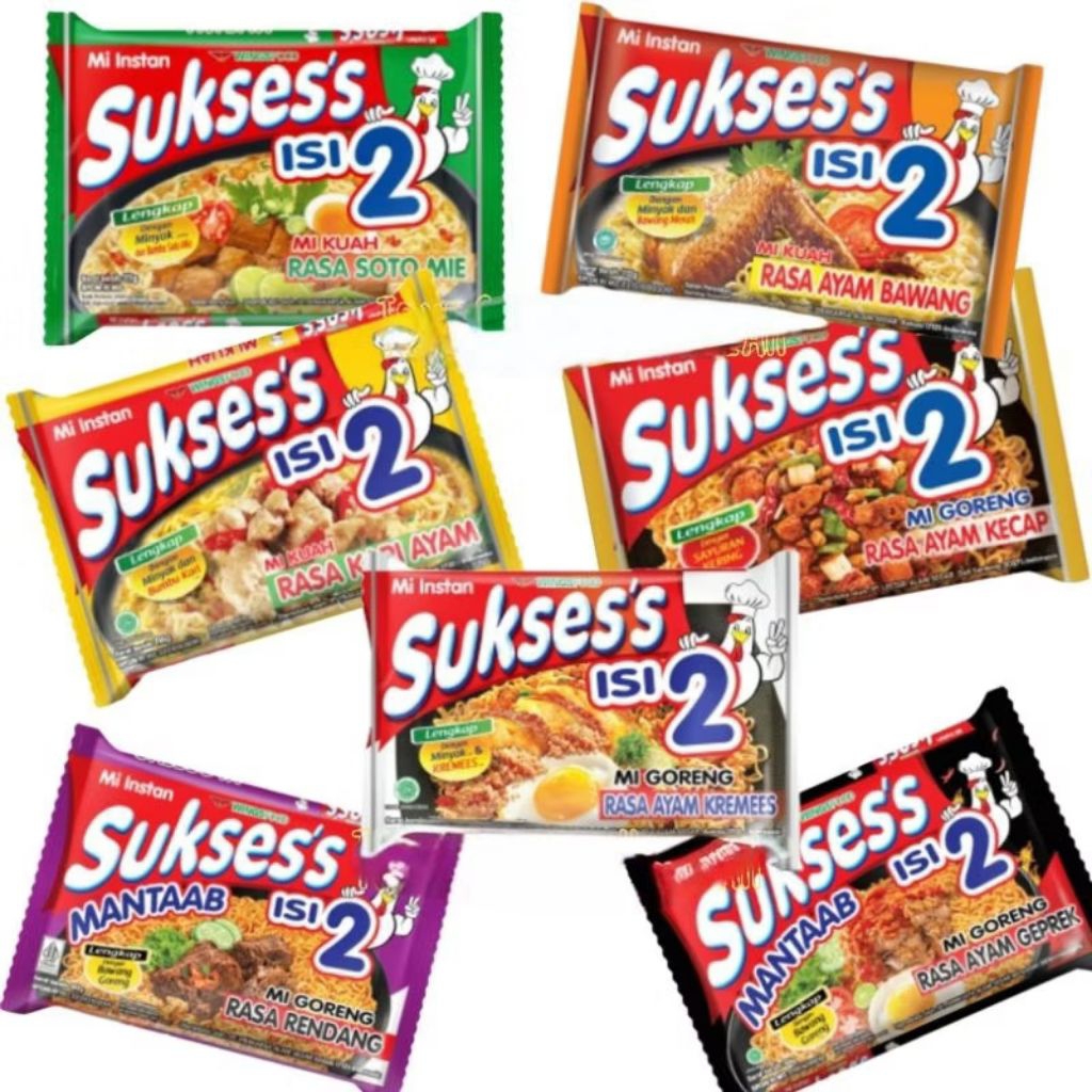 

Sukses Isi Dua Mie Goreng Rasa Rendang / Kari Ayam / Ayam Kremes / Ayam Geprek