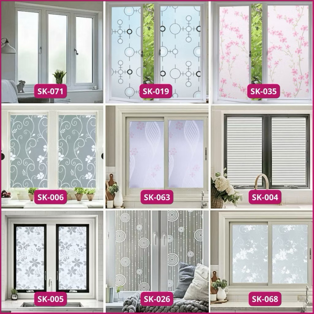 Sticker Kaca | Wallpaper Sticker Kaca Panjang 5 Meter Lebar 45cm | Sticker Jendela Rumah