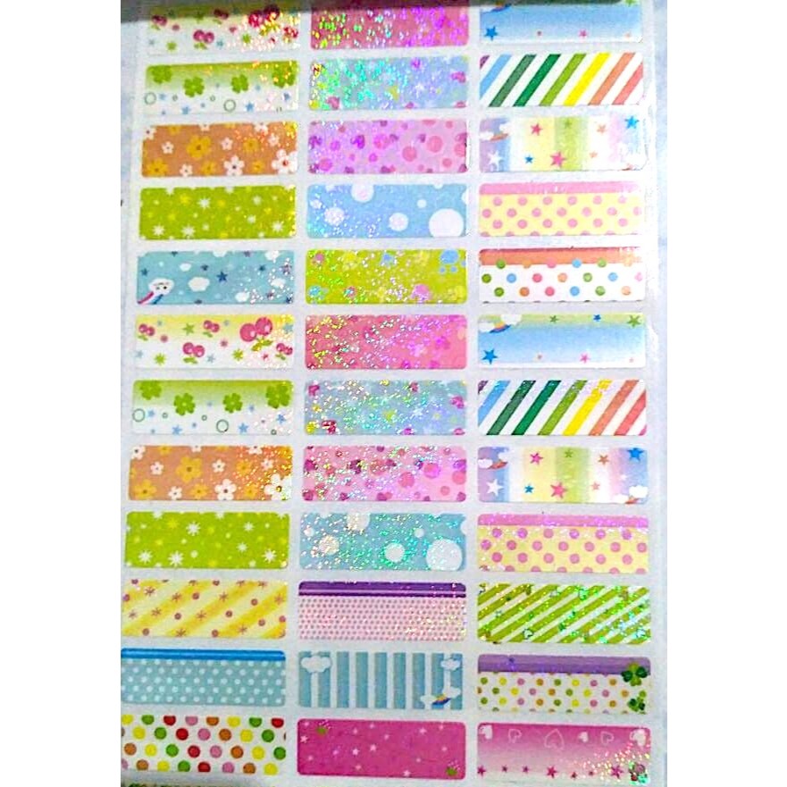 

Label Nama Anti Air Sticker Waterproof Cute Glitter