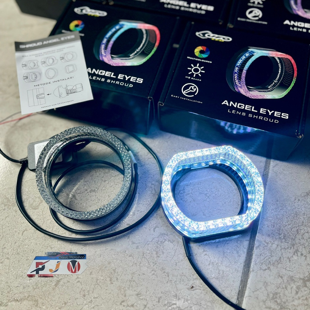 Lampu Shroud 2.5 3.5 Inch RGB Welcome import Lampu Biled Shroud Oval Bulat RGB welcome Import