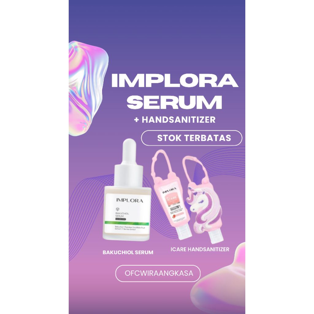 IMPLORA Bakuchiol Serum + HANDSANITIZER Paket Spesial hemat