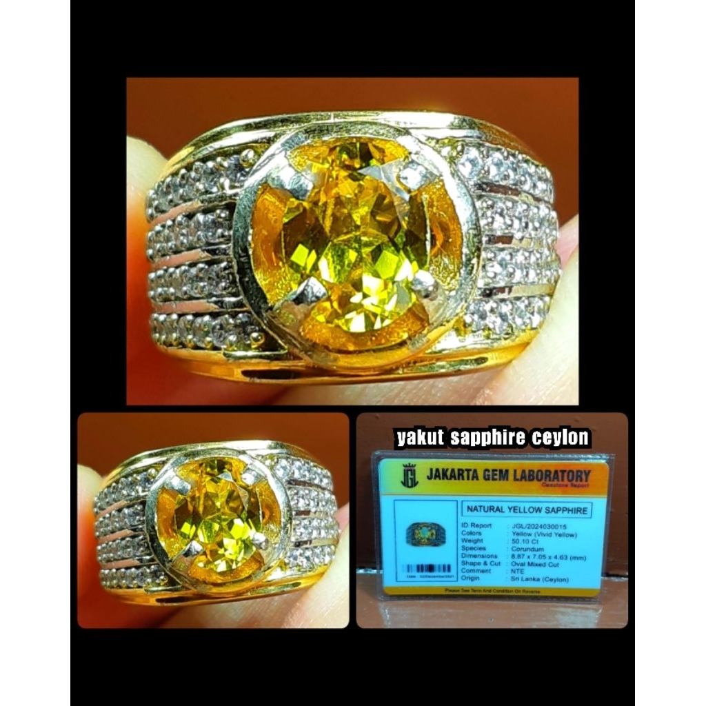 NATURAL YAKUT SAPPHIRE ( CEYLON ) + MEMO LAB