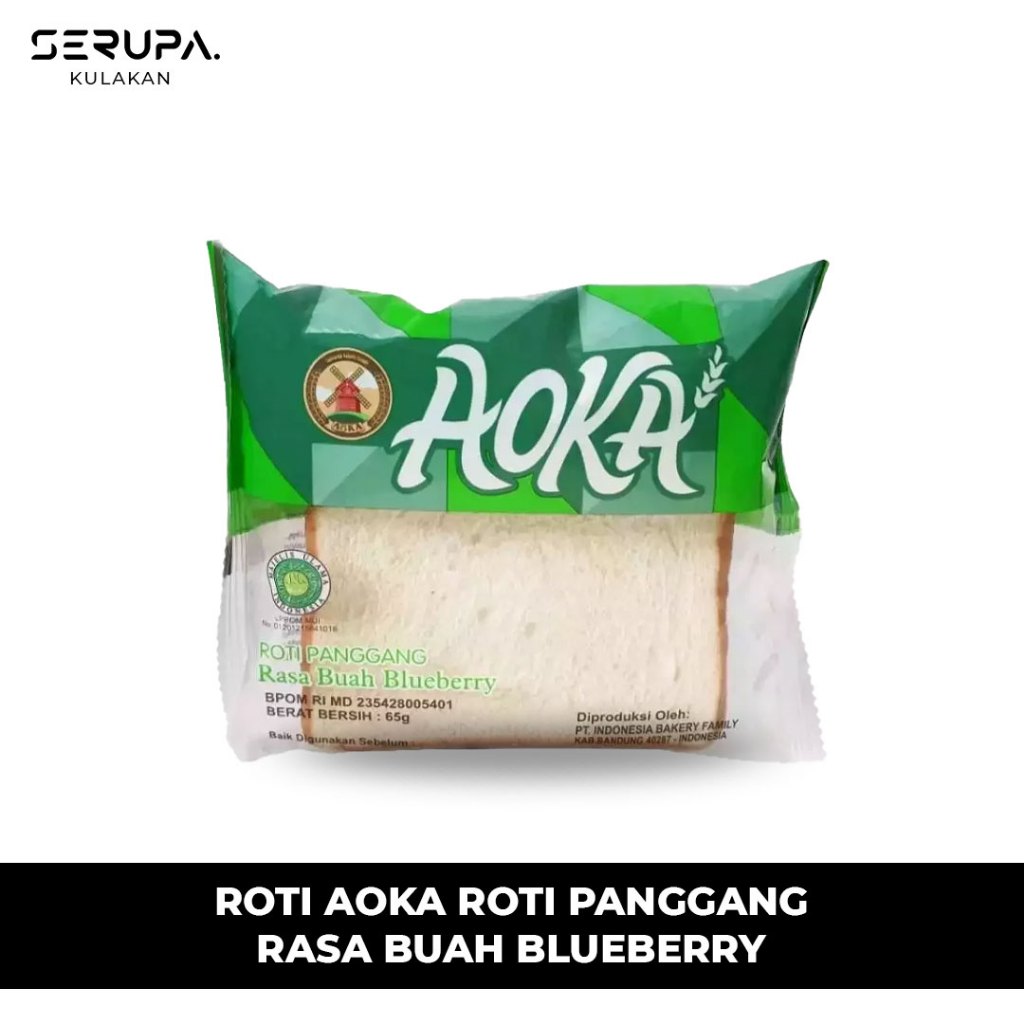 

Roti AOKA Rasa Buah Bluebbery Roti Panggang AOKA 65gr