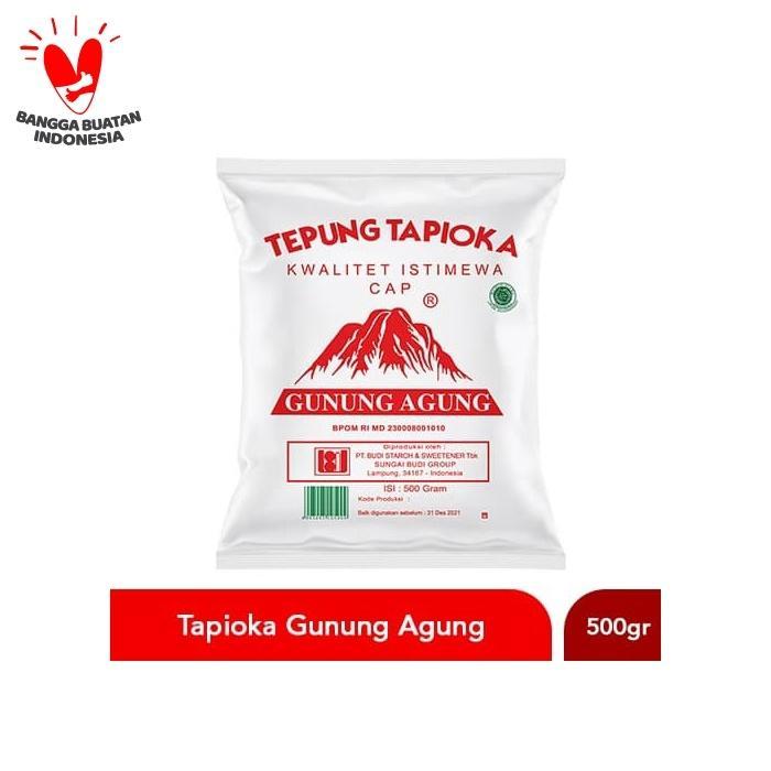 

TEPUNG TAPIOKA CAP GUNUNG AGUNG 500GR ( 1 PCS )