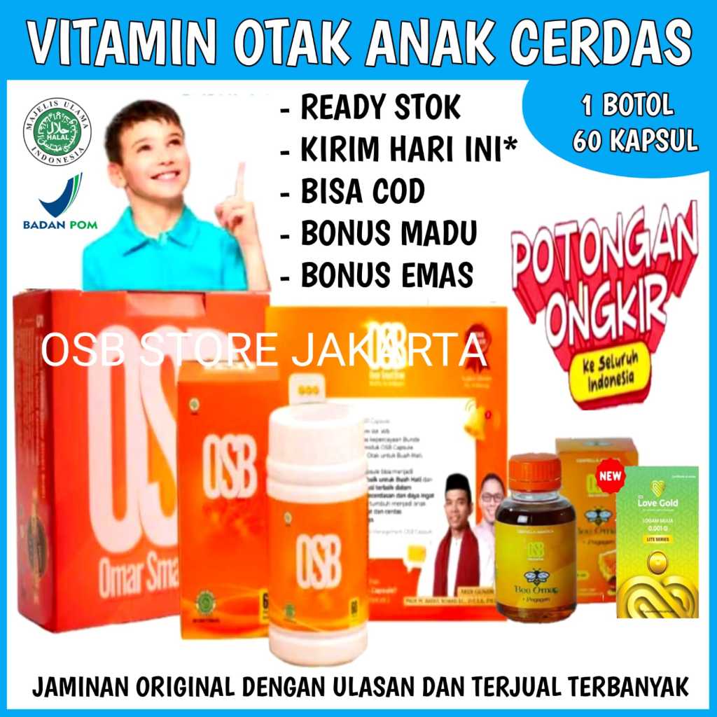 Vitamin Otak OSB Untuk Anak dan Dewasa 100% Asli