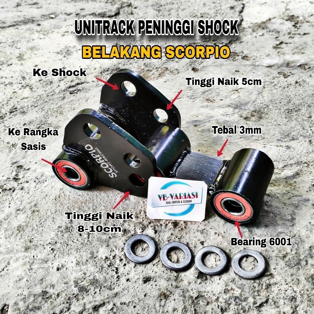 Unitrack Scorpio Peninggi Shock Belakang Scorpio Unitrex Ar Cr Scorpio
