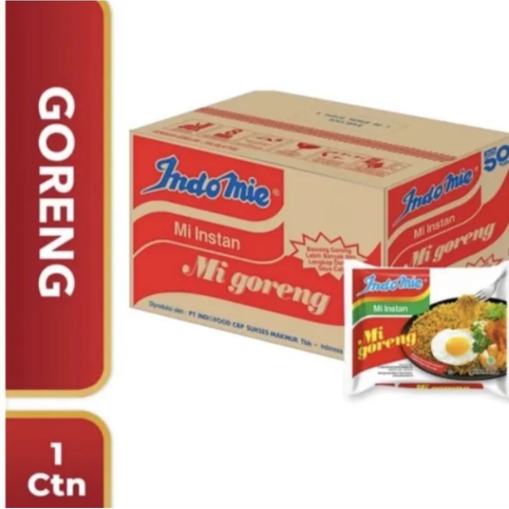 

Indomie Goreng Mie Instan 85 gram [ 1 Dus Isi 40 Pcs ]