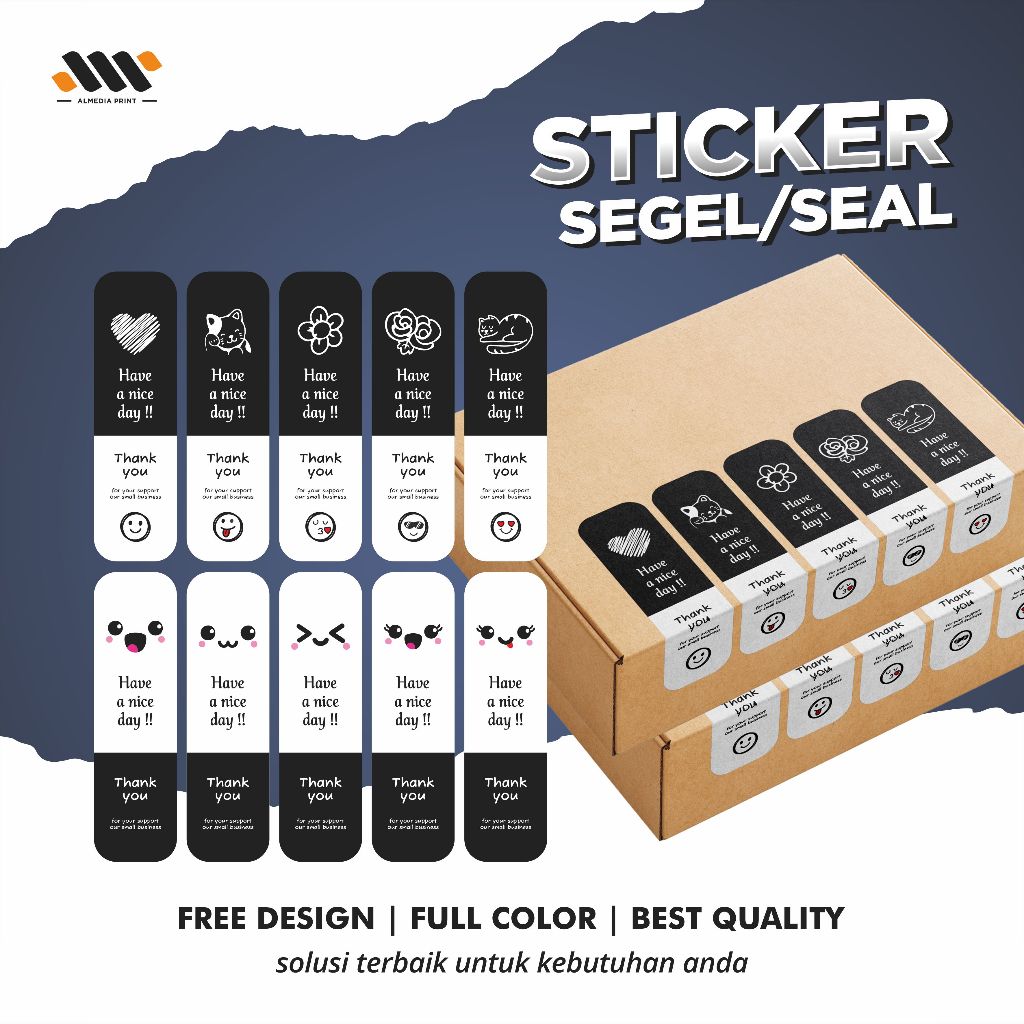 

(MINIMAL 100 PCS) STICKER SEGEL MINUMAN MAKANAN CUSTOM