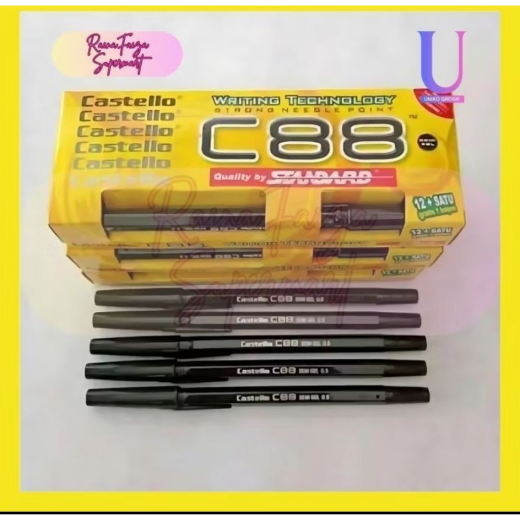 

pena/pulpen Standar C88 castelo warna hitam