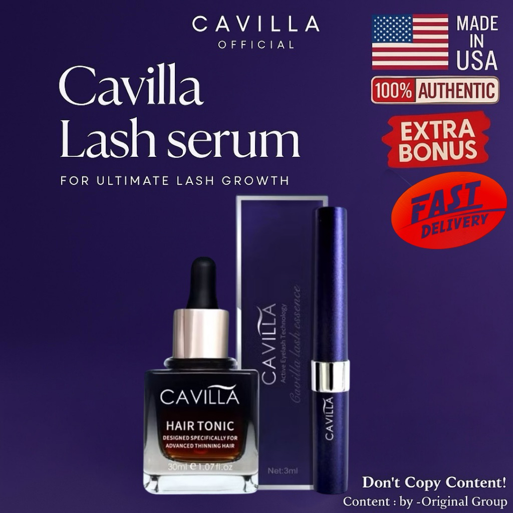 3 PCS CAVILLA MIX & MATCH - CAVILLA HAIR TONIC & CAVILLA LASH ESSENCE - CAVILLA ORIGINAL