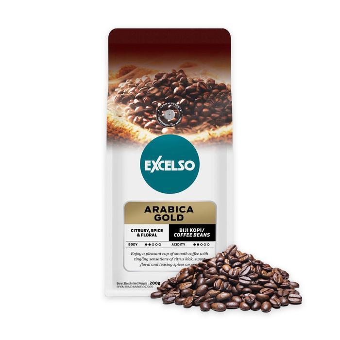 

Excelso Kopi Arabica Gold Beans 200g Coffee Arabica Gold Biji 200 Gram
