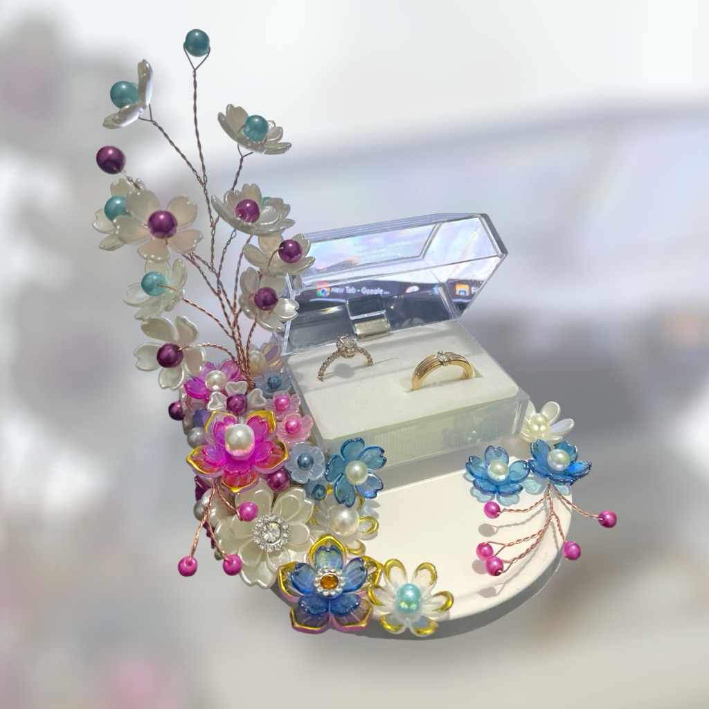 Kotak Cincin Akrilik/ Kotak Cincin Rustic/ Kotak Cincin Tunangan/ Kotak Cincin Tunangan/ Kotak Cinci