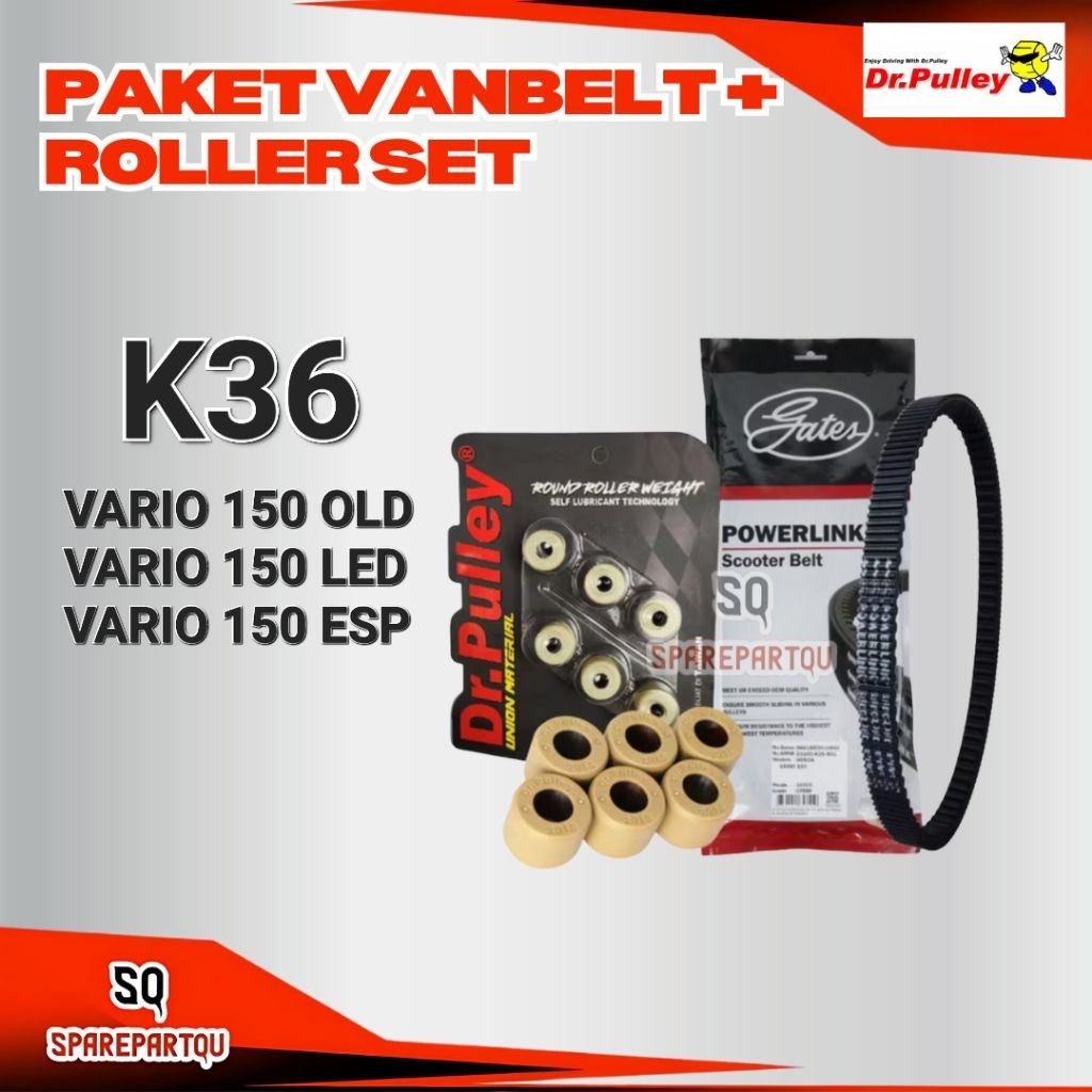 Vbelt Vanbelt Roller Vario 150 OLD Vario 150 NEW LED Vario 150 Keyless Fanbelt K36
