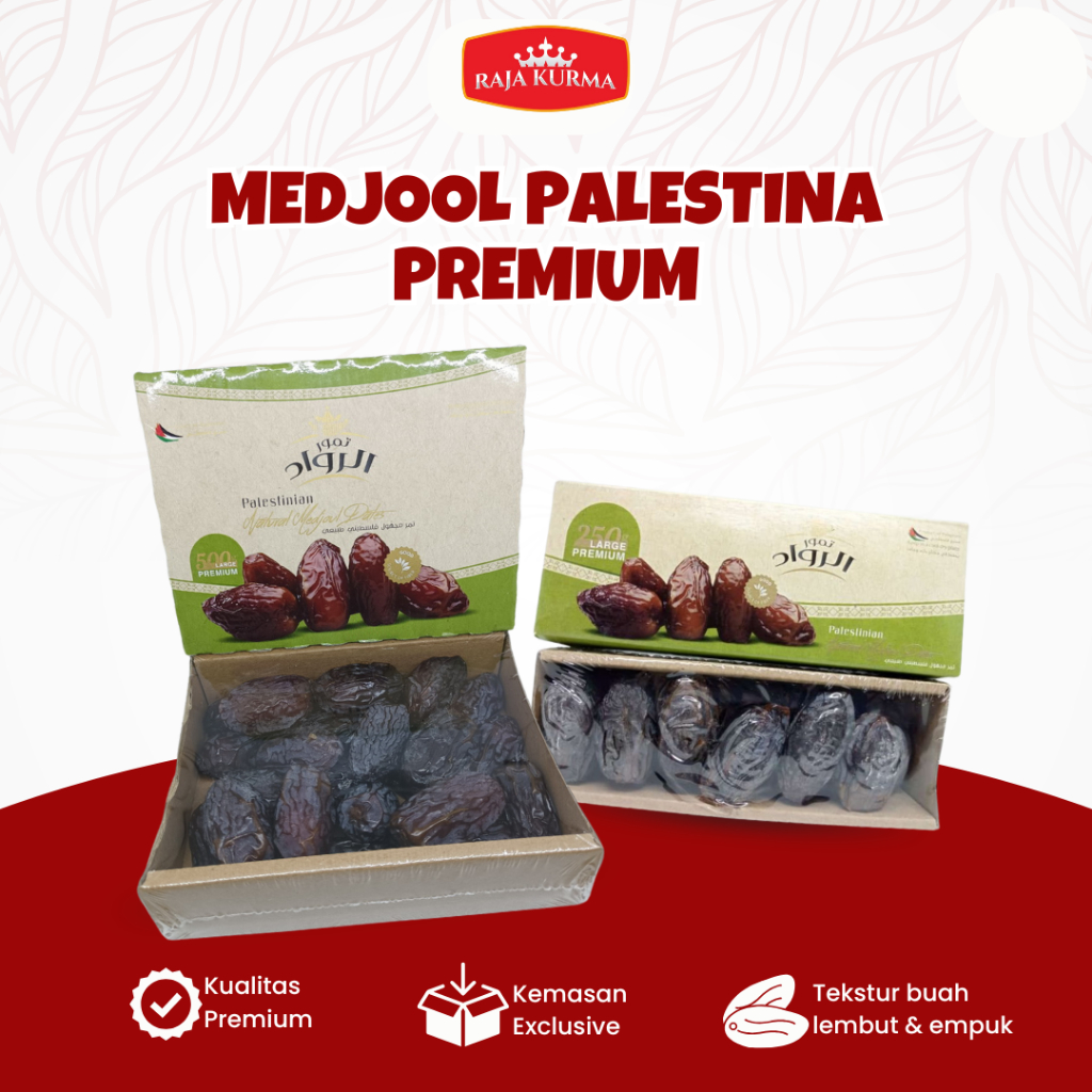 

Kurma Medjol Palestina 1Kg 500Gr Dan 250Gr Makanan Khas Palestina Buah Manis Tebal Premium
