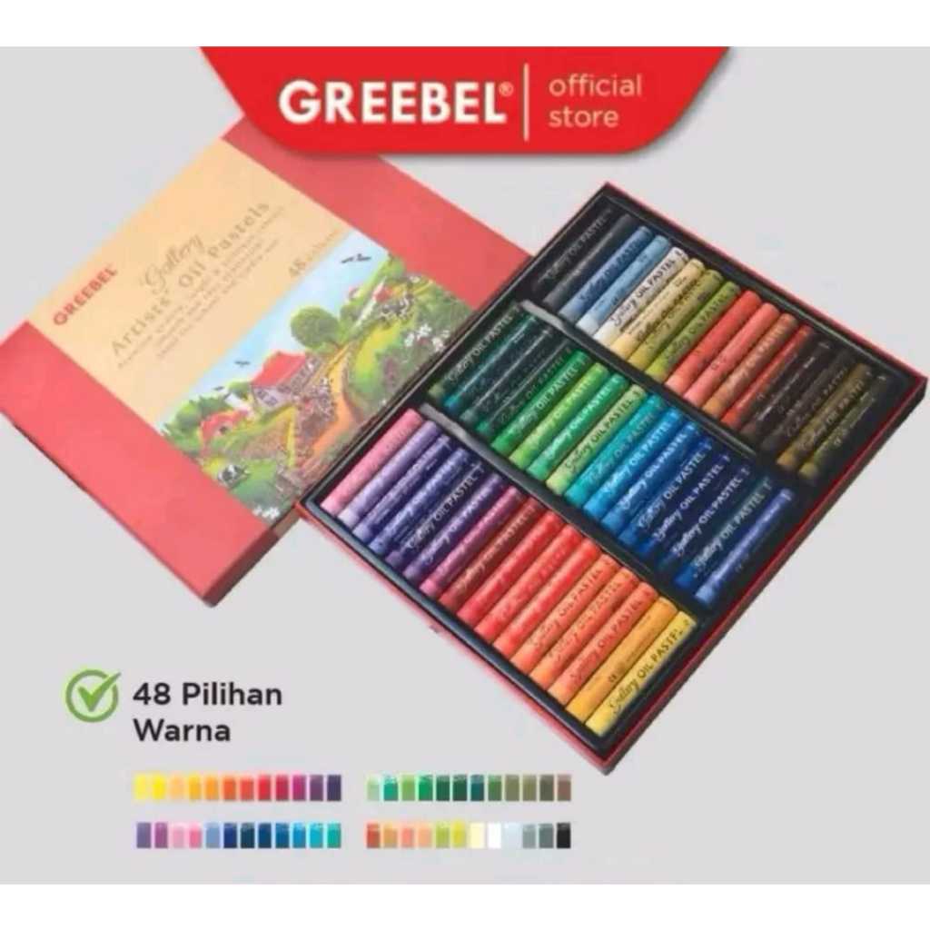 

CRAYO GREEBEL ARTIST OIL PASTEL 48 WARNA / GREEBEL CRAYON 48 WARNA