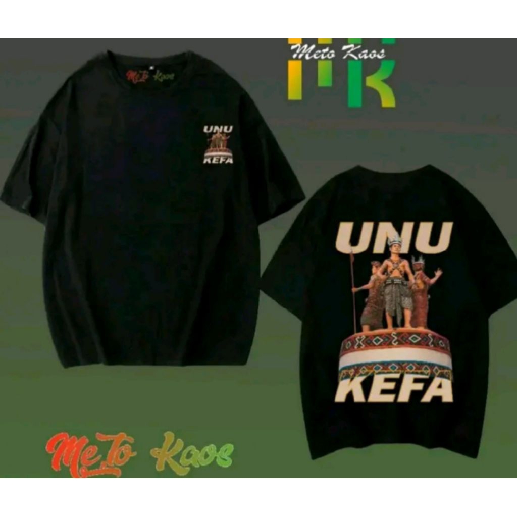 Kaos Distro UNU KEFA Desain Budaya Timur Kaos Pride Lokal T-shirt Pria Dan Wanita