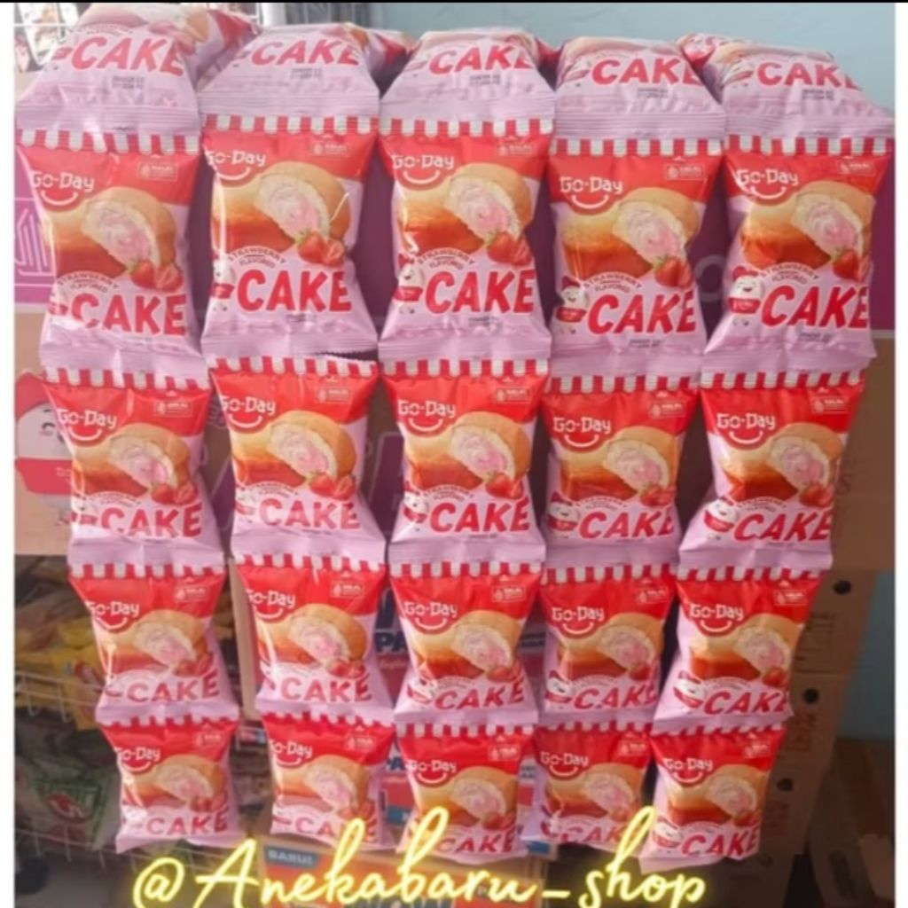 

promo terbatas 6 renceng (60pcs ) go-day cake costard +strowbery