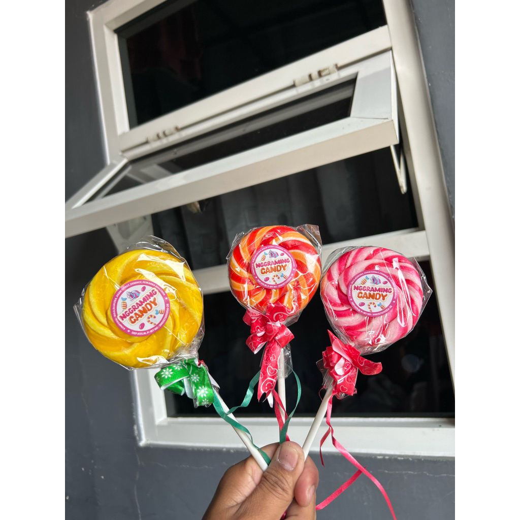 

permen LOLIPOP BULAT BIJIAN 7cm NGGRAMING CANDY LOLIPOP