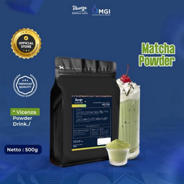 

Vicenza Powder Matcha 500gr / Bubuk Minuman Greentea