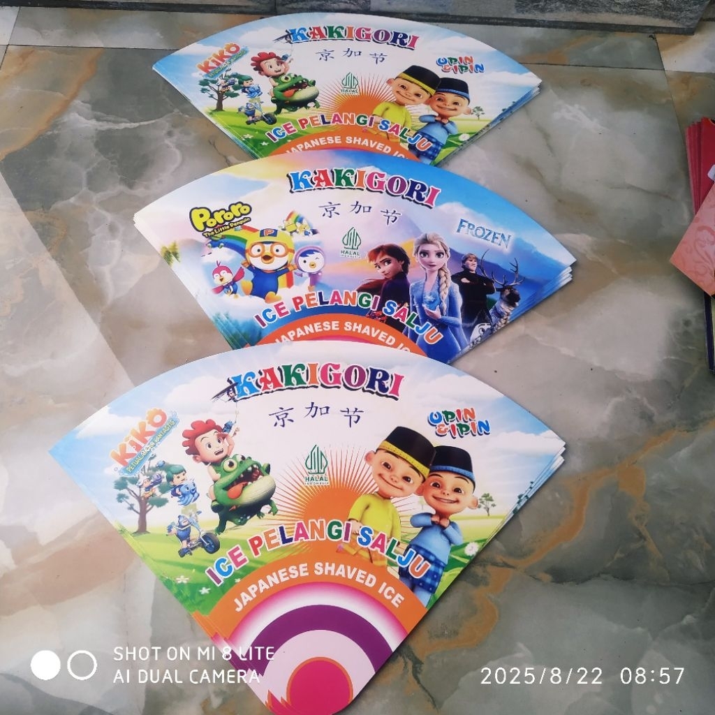 

kertas es serut/es kaki gori/es pelangi 50 lembar