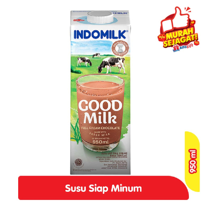

Indomilk Susu UHT Full Cream Cokelat Kotak 950 ml LMR