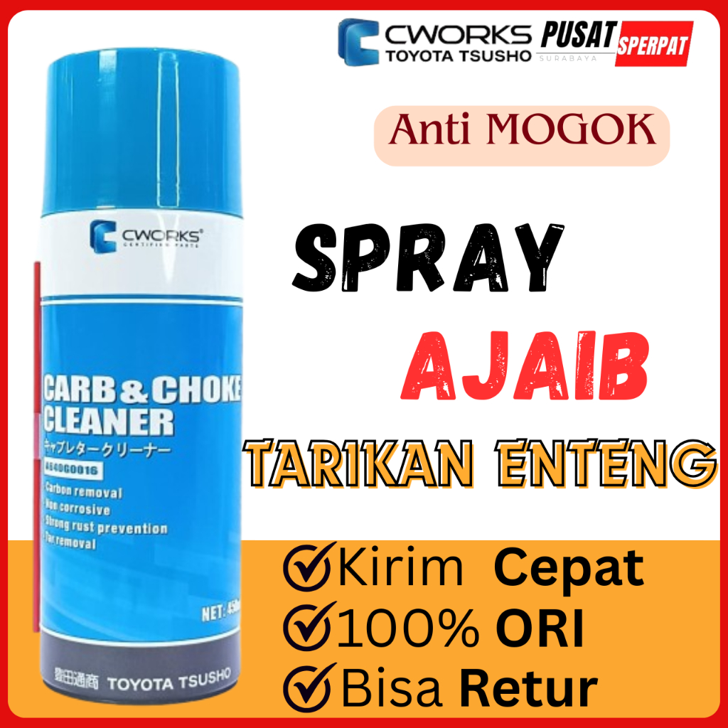 TOYOTA TSUSHO PREMIUM CARBURATOR CLEANER 450ML PEMBERSIH KARBURATOR MOBIL MOTOR SEMPROT KUAT AMPUH