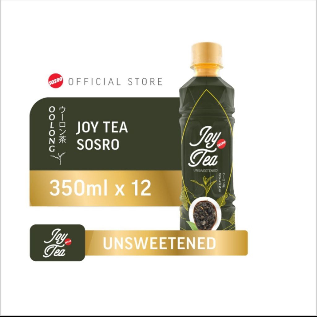 

Joy Tea Sosro PET Oolong 350ml x 12pcs Unsweetened Tea, Teh Tanpa Gula