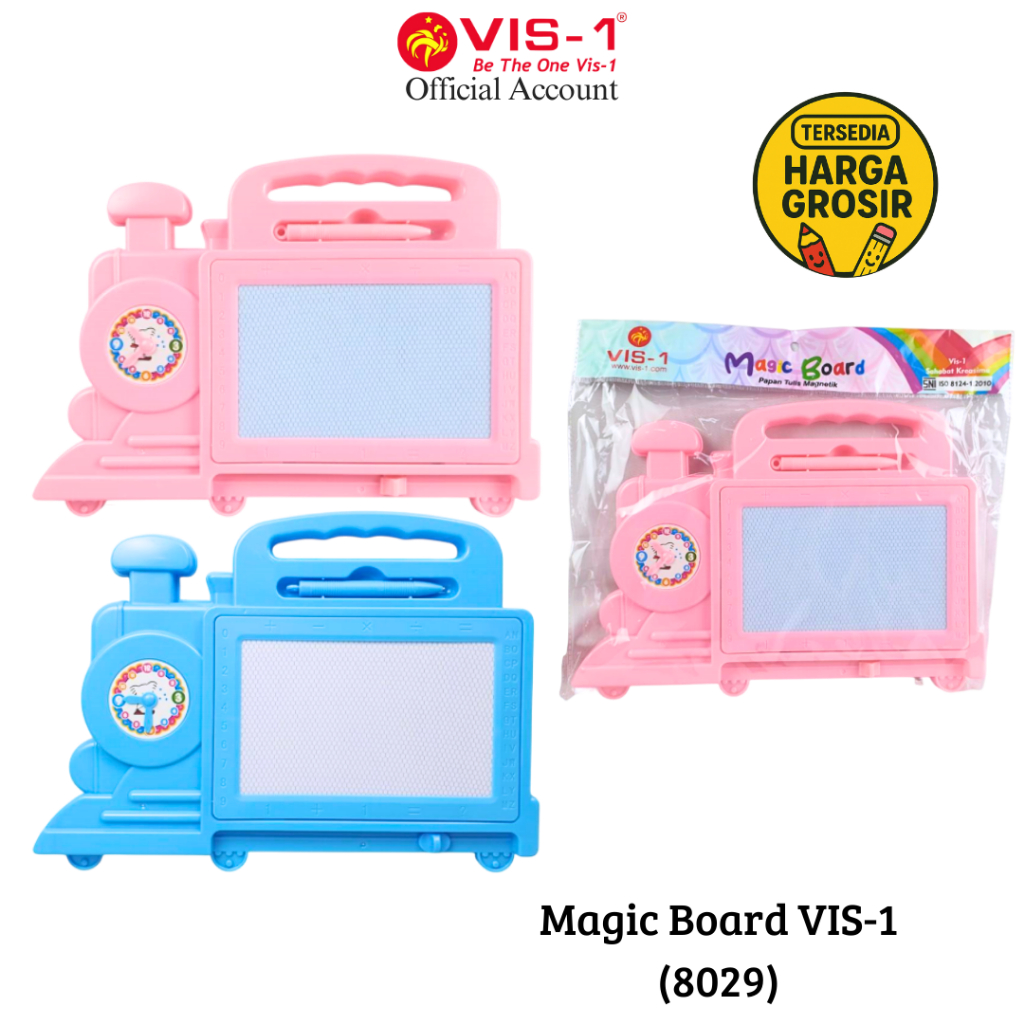 

VIS-1 - Papan Tulis Magnet Jalan / Magic Board Magnet + Jam motif Kereta 8029