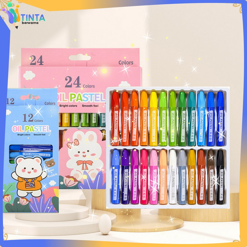 

Krayon Minyak Isi 12 dan 24 Warna Motif Kartun / Crayon Oil Pastel Perlengkapan Mewarnai Anak / Set Krayon Pigmentasi Tinggi Aman Untuk Anak Tinta Berwarna A99