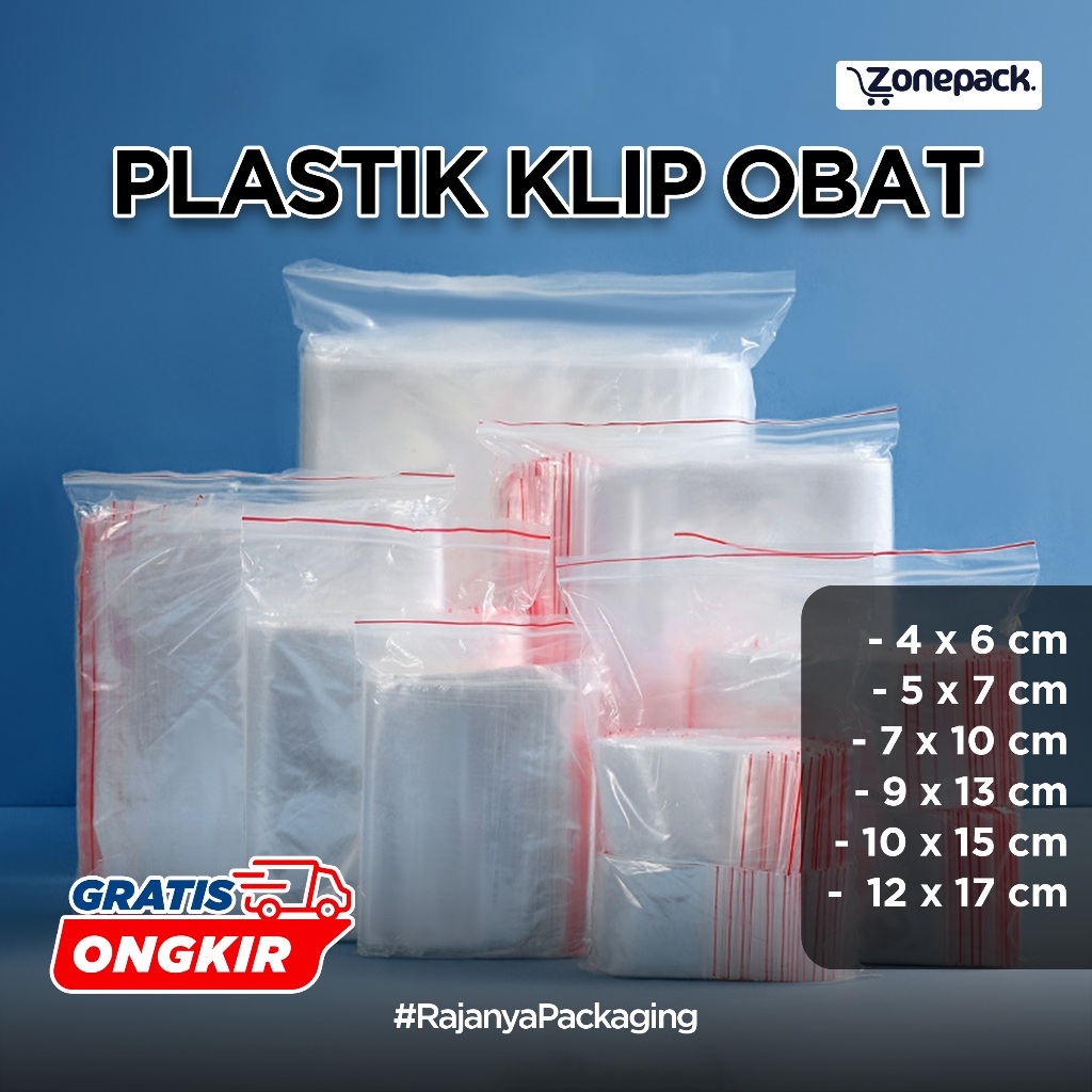 [ 100 PCS ] Plastik Klip Obat | Plastik Klip / Zipper | Plastik Klip Bening Serbaguna