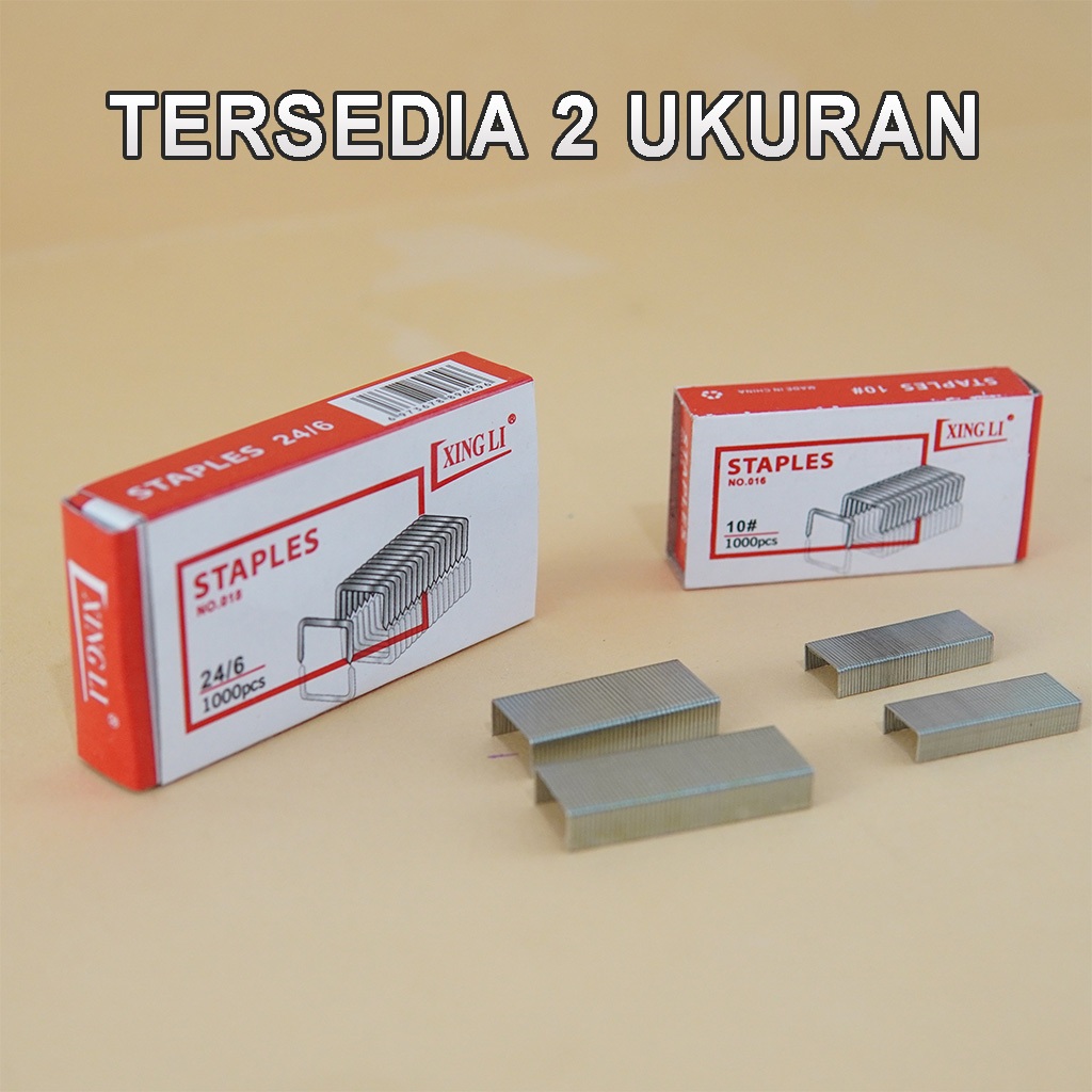 

Staples 1000 Pcs No.10 & 24/6 | Isi Ulang Staples Besi Kuat untuk Kantor, Sekolah, Rumah GJ-070210