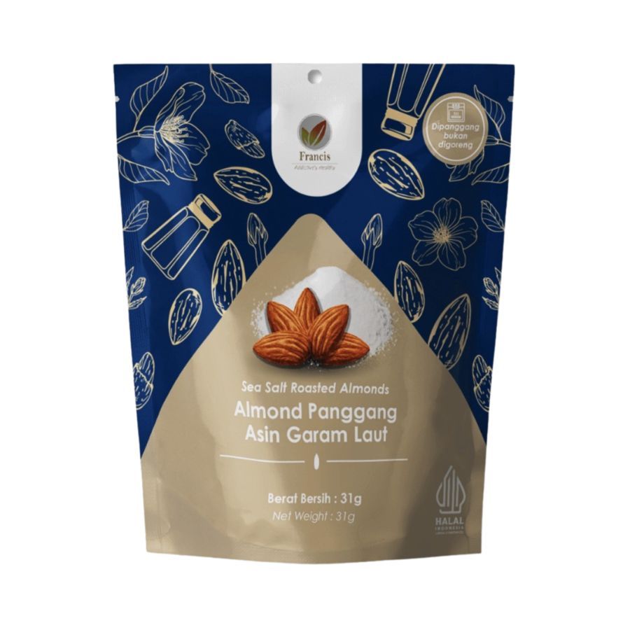 

Francis Almond Panggang Asin Garam Laut 1 pcs 31 Gram