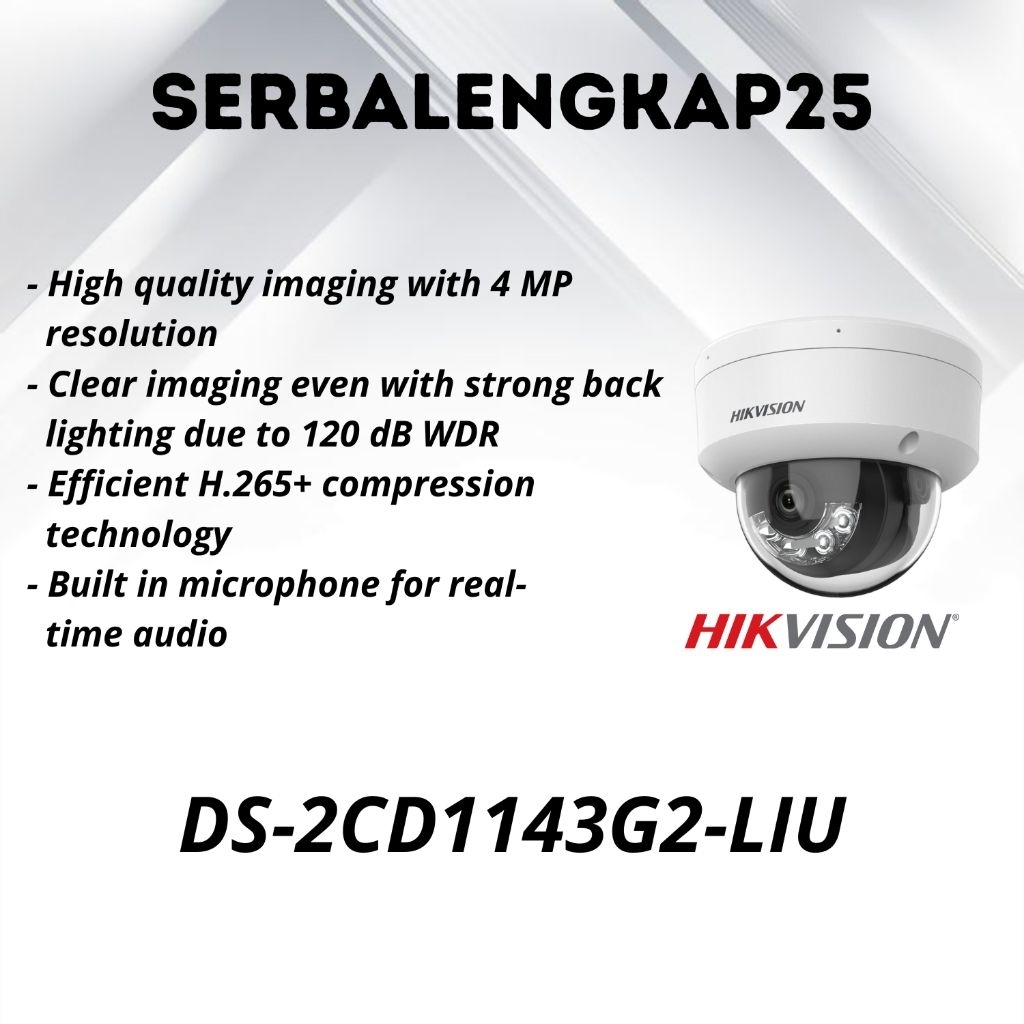 IP CAMERA INDOOR 4MP HIKVISION DS 2CD1143G2-LIU CAMERA INDOR IP HIKVISION