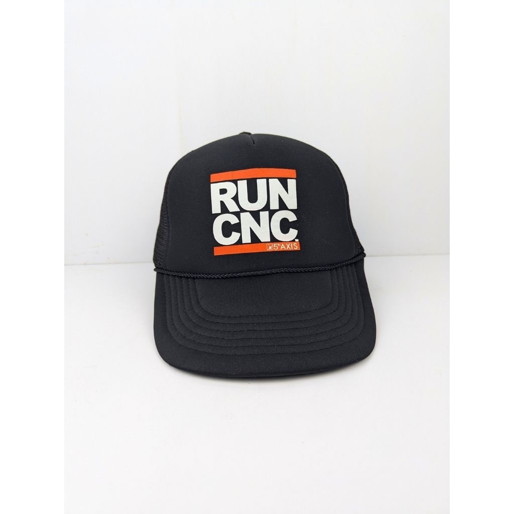 Topi Trucker Run CNC Parody Run DMC Red White Black Logo Simpel Skena Nissun Cap Golfer Tali Kapal