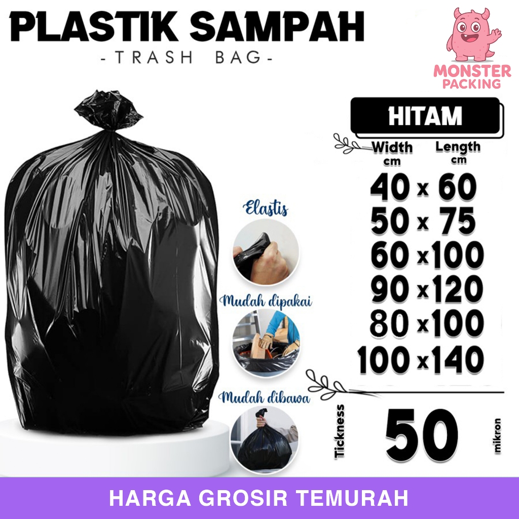 Kantong Plastik Sampah Tebal Hitam Jumbo