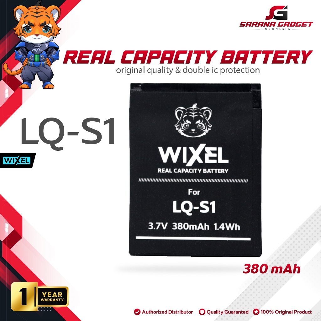 WIXEL Baterai LQ-S1 for Smart Watch DZ09 U9 U10 A1 W8 X6 M26 DZ10 DZ11 V8 Mito 555 Batre Batrai Batt