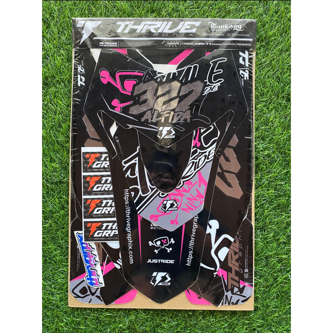 DECAL STIKER CRF 150 L GLOSY KOMBINASI CHROME FULL BODY BEBAS REQUEST