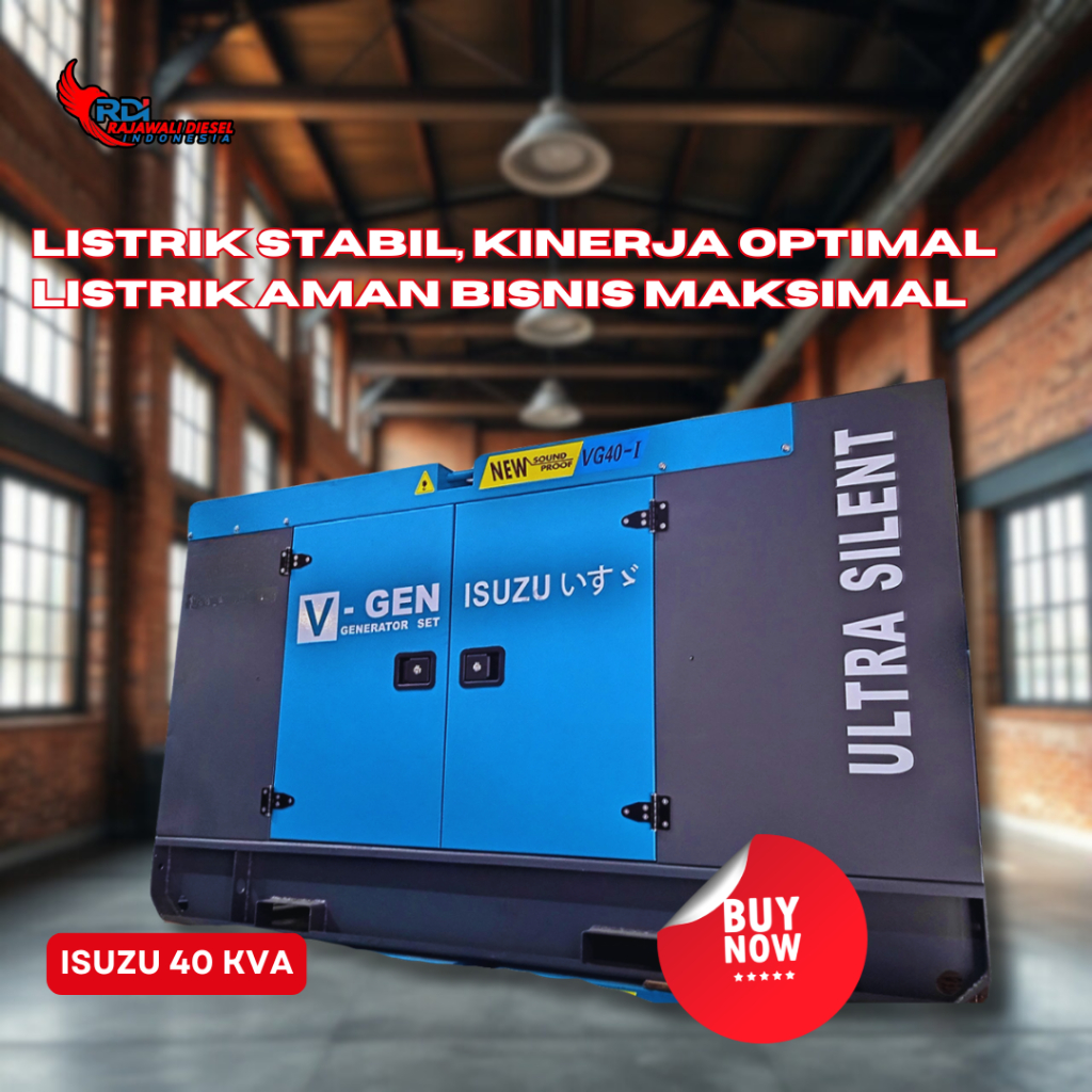Genset 40 KVA Isuzu Ultra Silent Diesel Solar