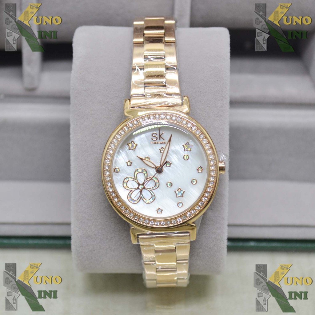 JAM TANGAN WANITA WARNA ROSE GOLD, 1 pc
