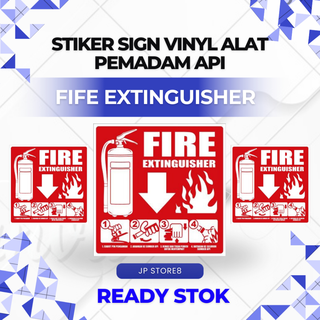

STIKER VINYL PETUNJUK ALAT PEMADAM API / FIRE EXTINGUISHER / APAR | READY STOK | - SIAP KIRIM