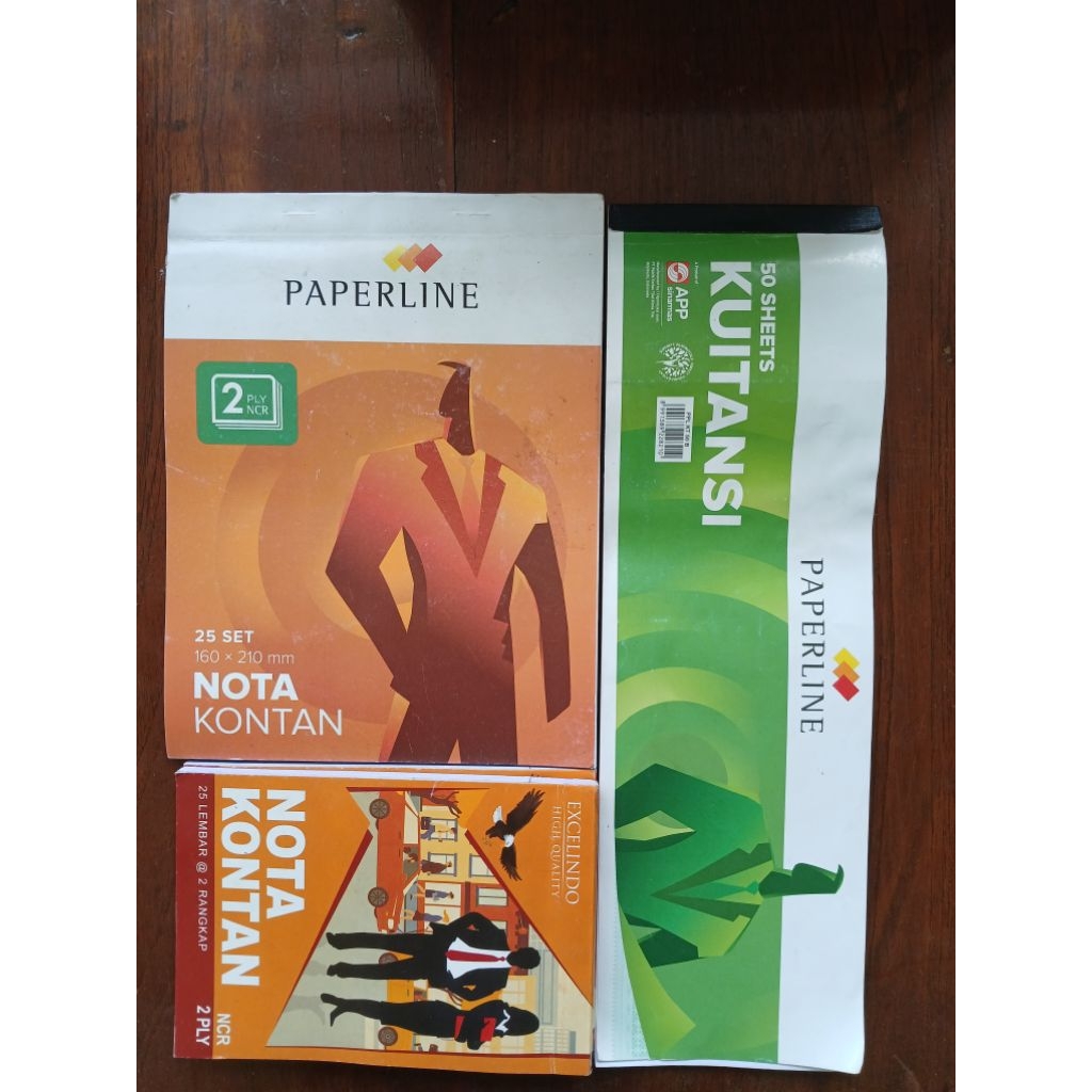 

[PRELOVED] Nota Kontan 2 Ply dan Kuitansi (merk Excelindo dan Paperline)