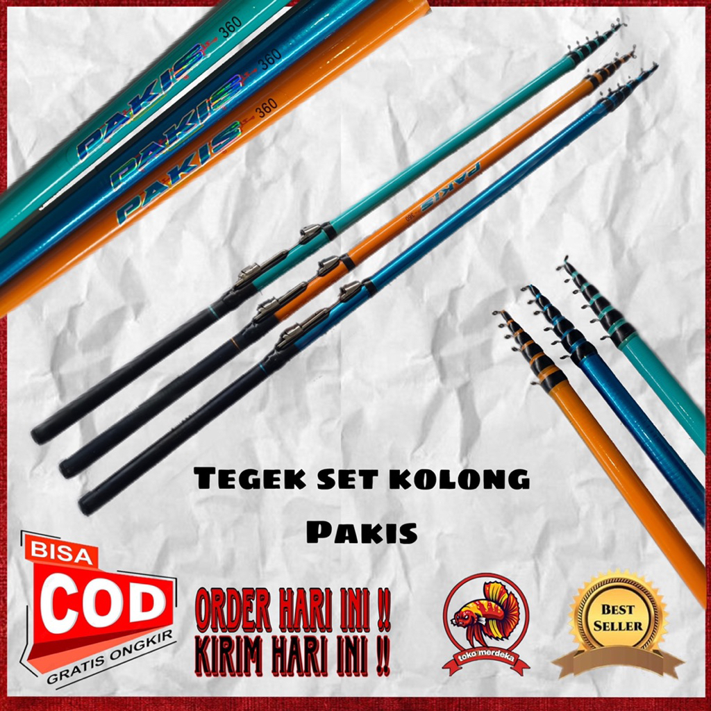 joran tegek pakis set kolong panjang 360 450 540