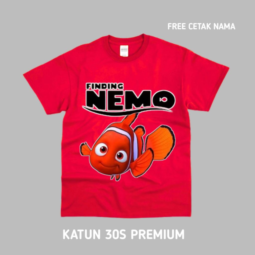 Baju Kaos Anak Karakter Ikan Nemo / Finding Nemo