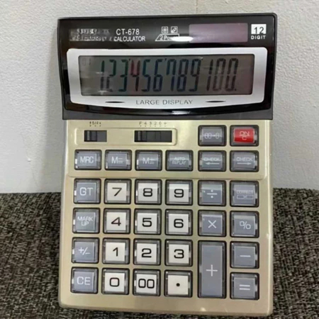 

Kalkulator Dagang SDC 678 12 Digit Large Display Calculator Check & Correct Tombol Mika CT