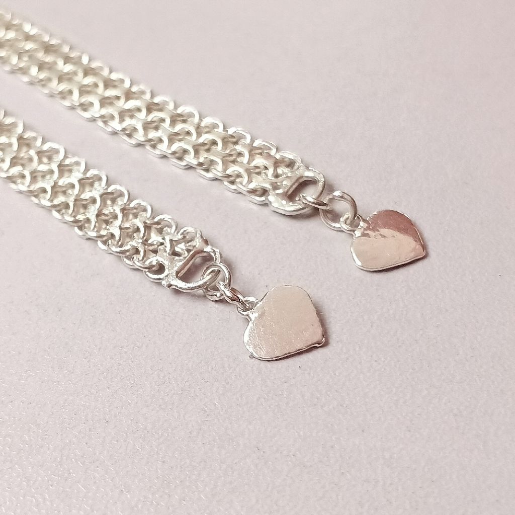 Gelang Perak Rantai Doble Nori/Gelang Perak/Gelang Rantai/Gelang Wanita Dewasa/Gelang Perak Asli 925