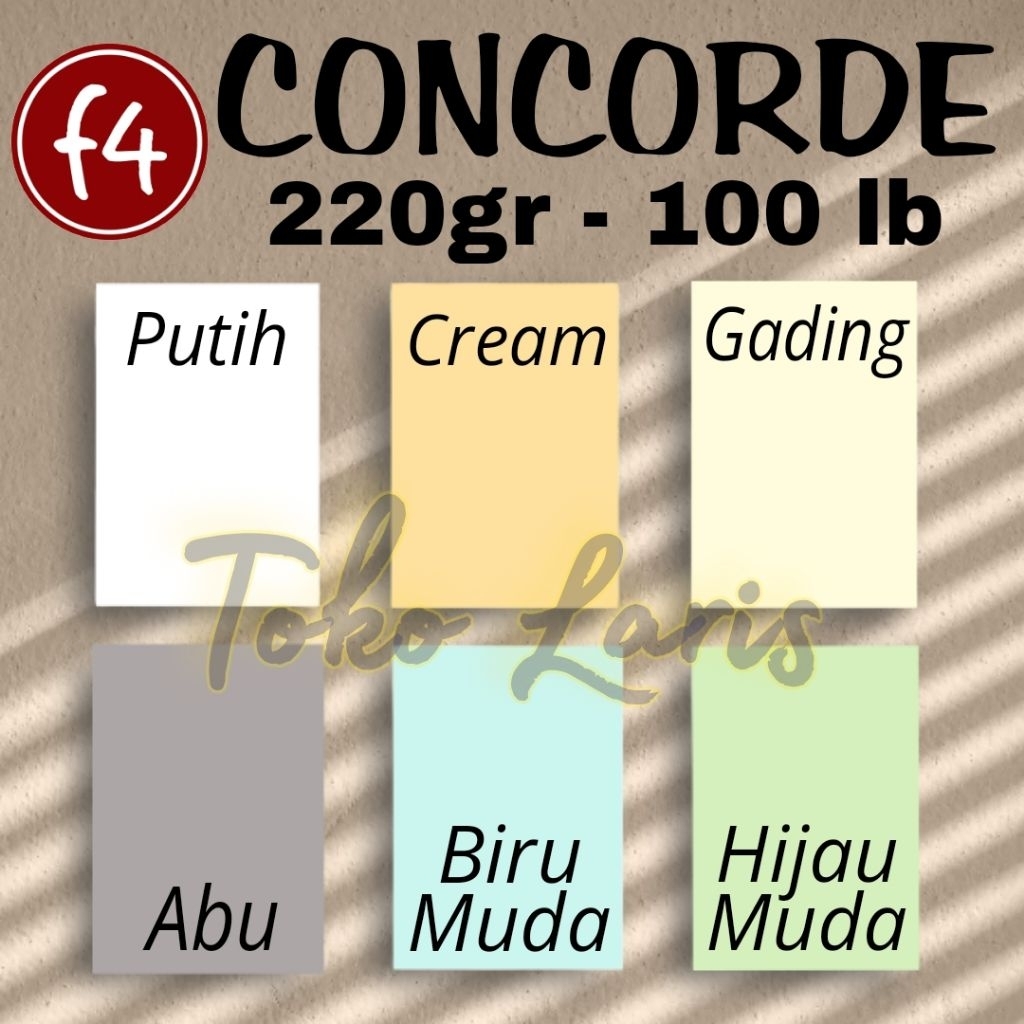 

Concorde tebal Folio F4 220gr 100 lembar
