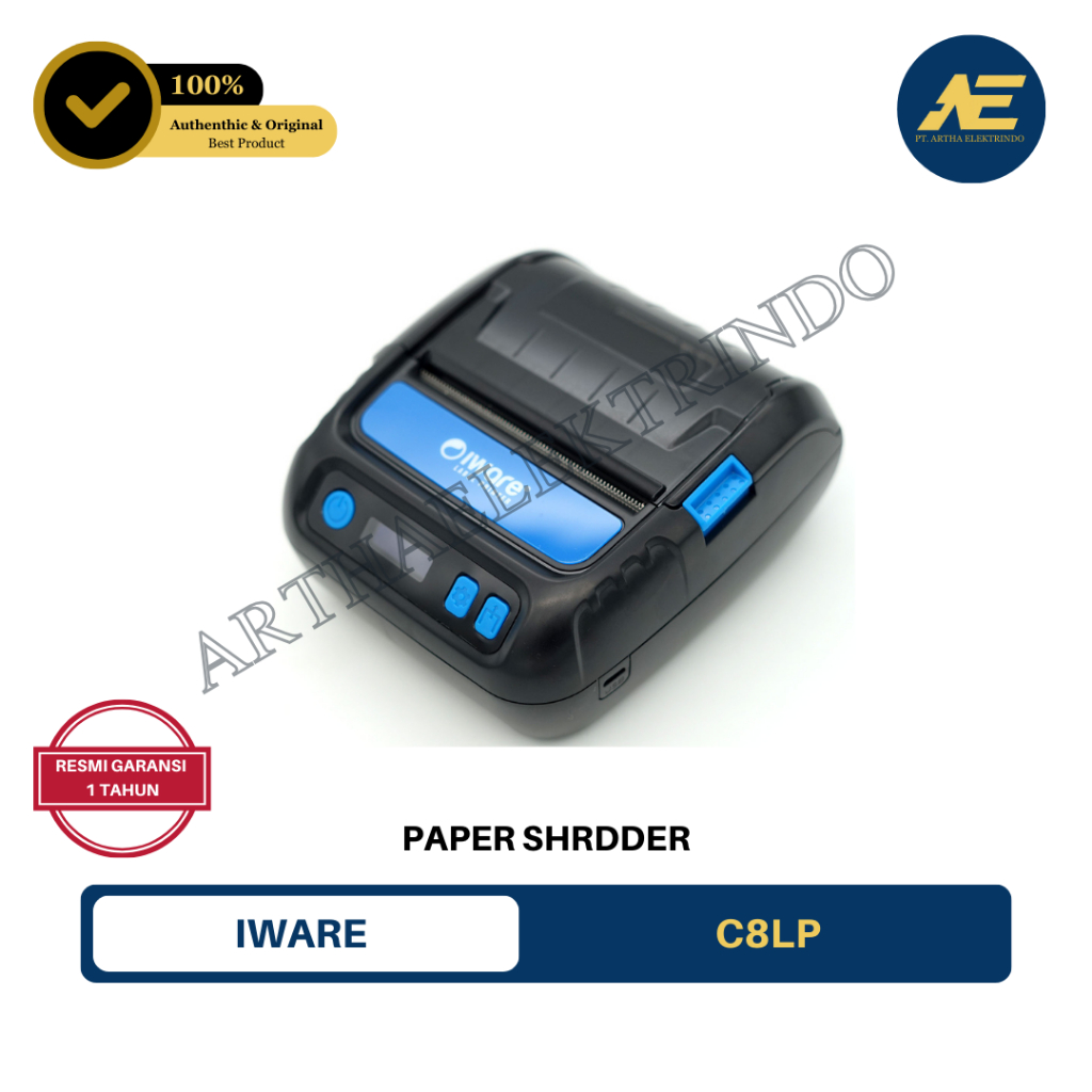 

Mini Portable Printer Thermal Label Barcode 80mm Bluetooth Iware C8LP